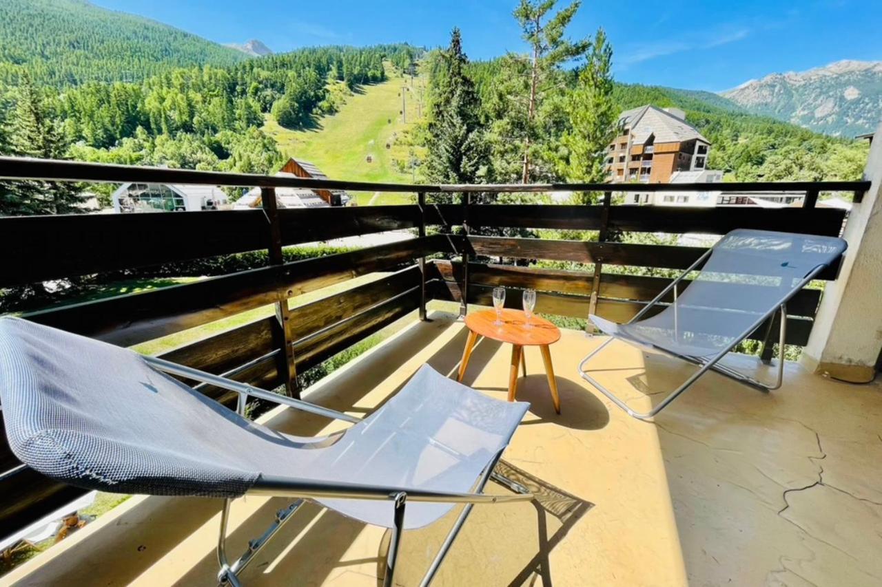 סן-שפרה Serre-Chevalierstudio Terrace Next To Ski Slopes מראה חיצוני תמונה