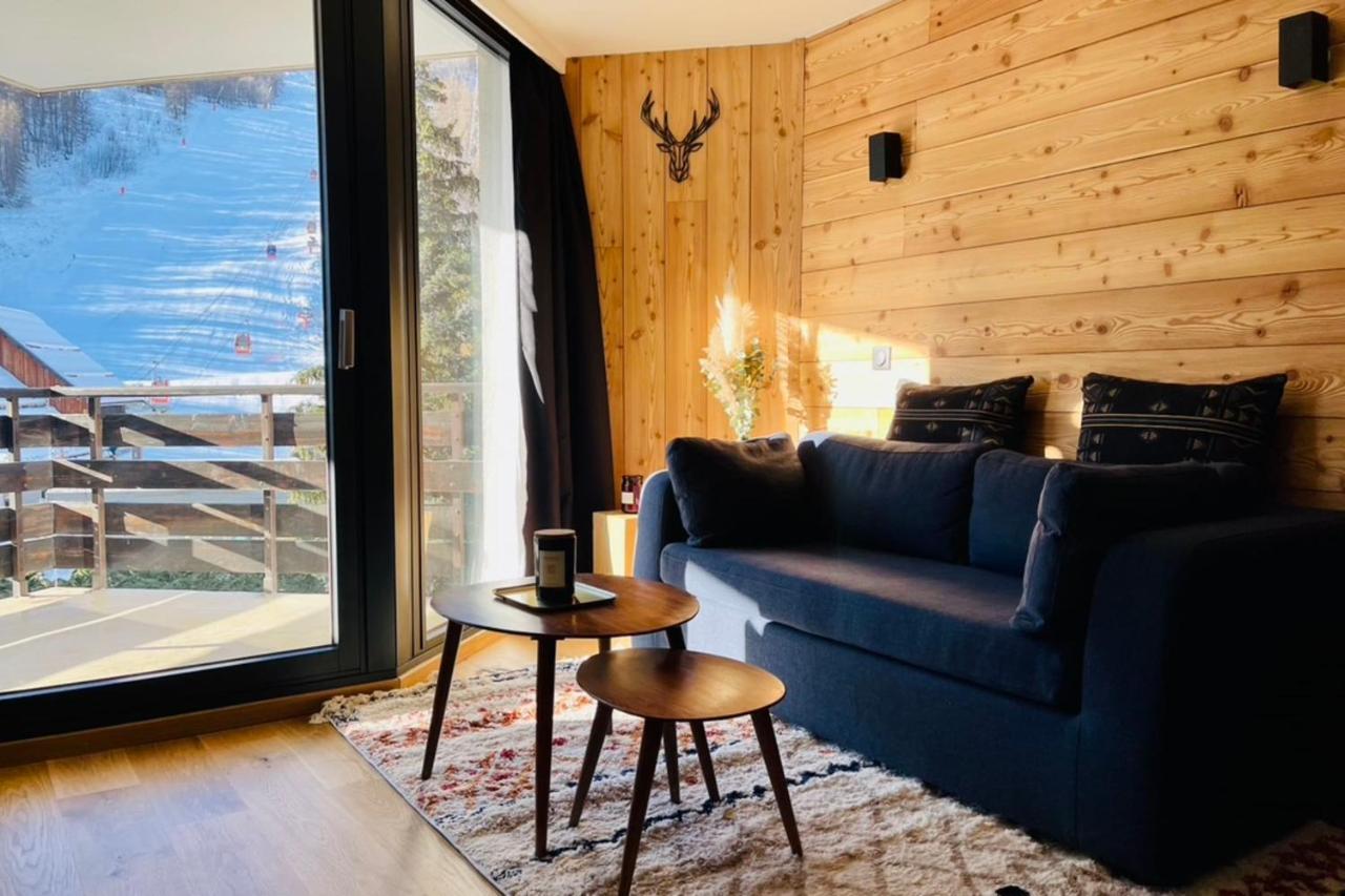 סן-שפרה Serre-Chevalierstudio Terrace Next To Ski Slopes מראה חיצוני תמונה
